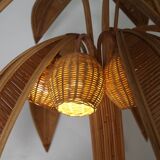 Large "coconut/palm" lamp in rattan