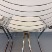 Set of 4 vintage Italian Gastone Rinaldi style chairs in chrome metal
