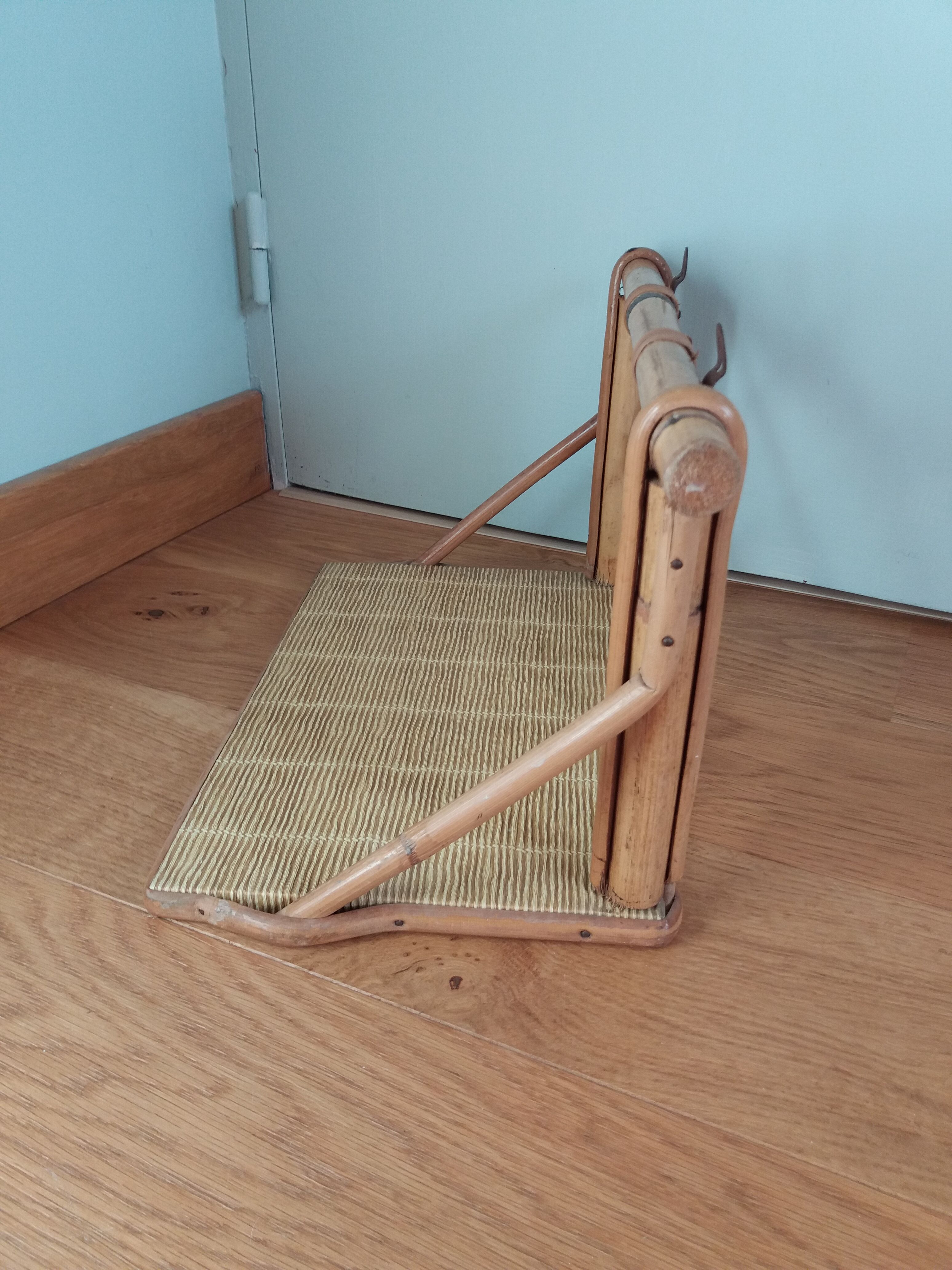 Rattan wicker wall shelf