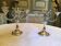 Ercuis House. Pair of three-light candelabra in silver-plated metal