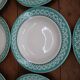 Lot de 6 Assiettes creuses KIFO L'Amandinoise décor feuilles vertes