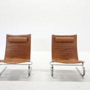 Set of PK20 Lounge Chairs by Poul Kjaerholm for E. Kold Christensen, 1960s