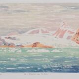 Camille COMBE: The glaciers of Spitsbergen, Original signed monotype