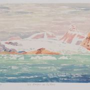 Camille COMBE: The glaciers of Spitsbergen, Original signed monotype