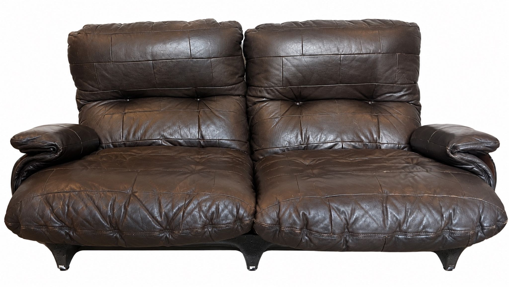 Marsala leather sofa Ligne Roset by Michel Ducaroy