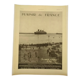 Advertisement magazine Illustration Le Havre with the liner Le France May 20, 1937