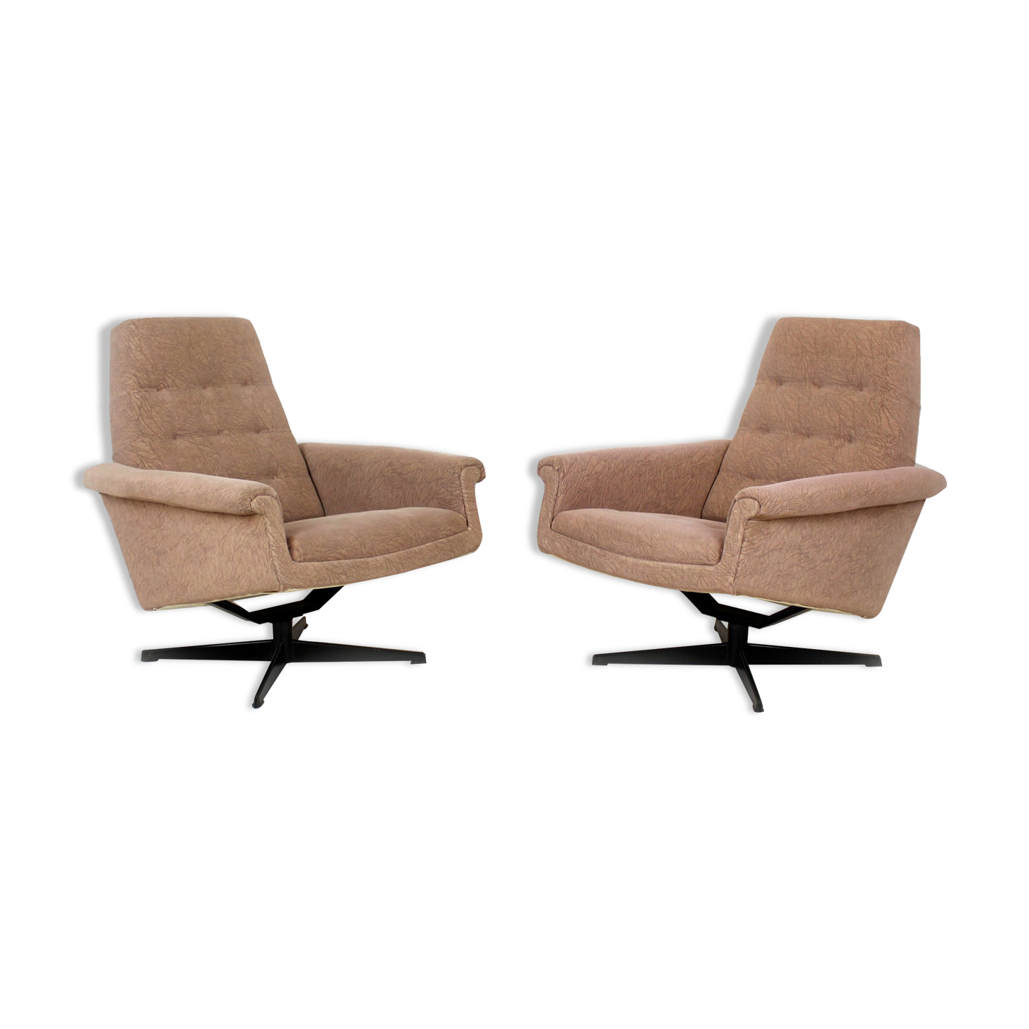 Vintage swivel lounge chairs, 1970s, set of 2