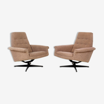 Vintage swivel lounge chairs, 1970s, set of 2
