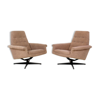 Vintage swivel lounge chairs, 1970s, set of 2