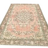 6x10 Pale Red & Brown Oriental Vintage Rug, 182x295Cm