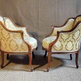 Pair of Louis XV style armchairs