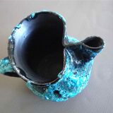 Vase pitcher fat lava turquoise
