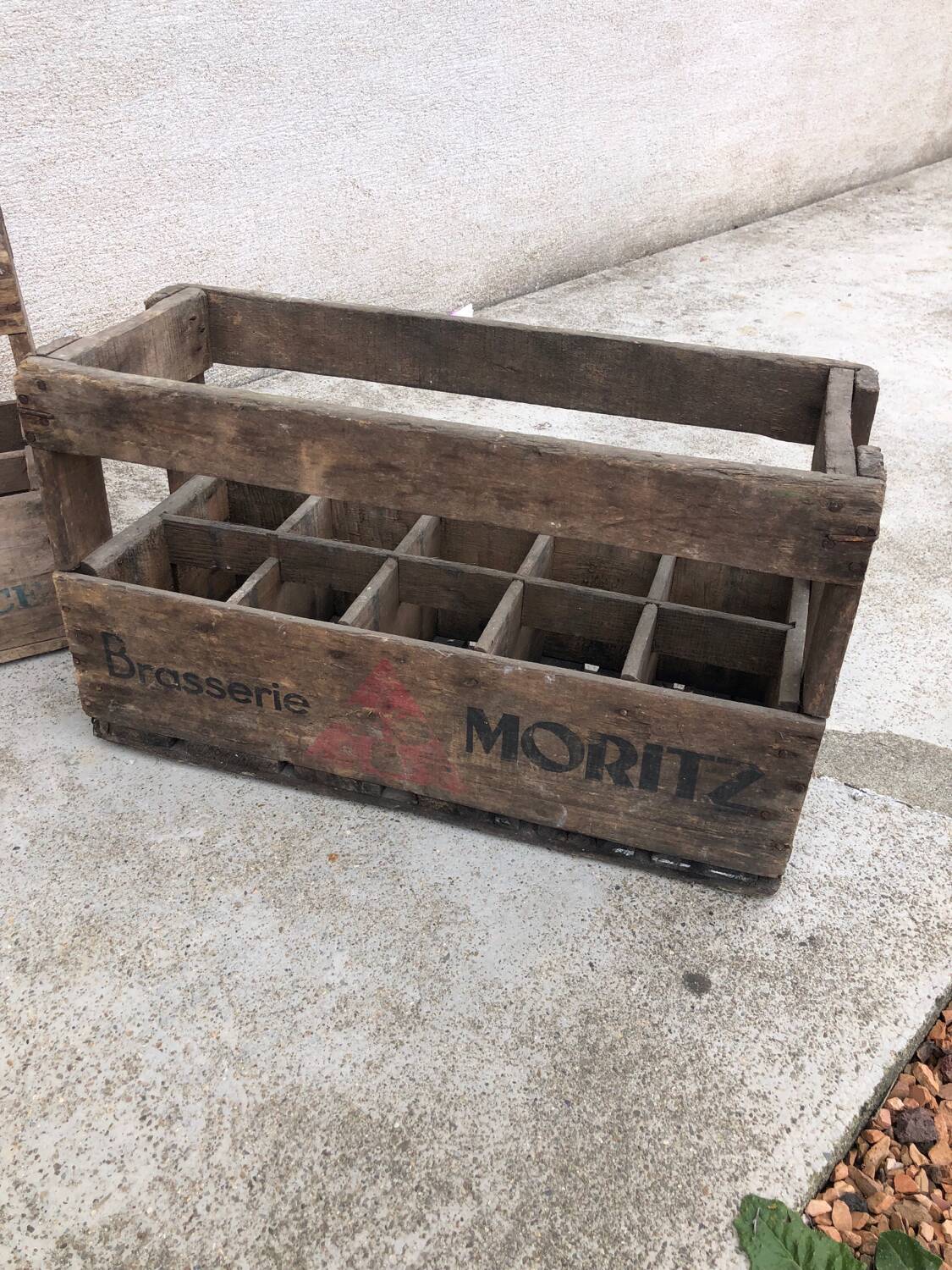 Lot of 4 vintage old wooden bottle racks