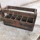 Lot of 4 vintage old wooden bottle racks