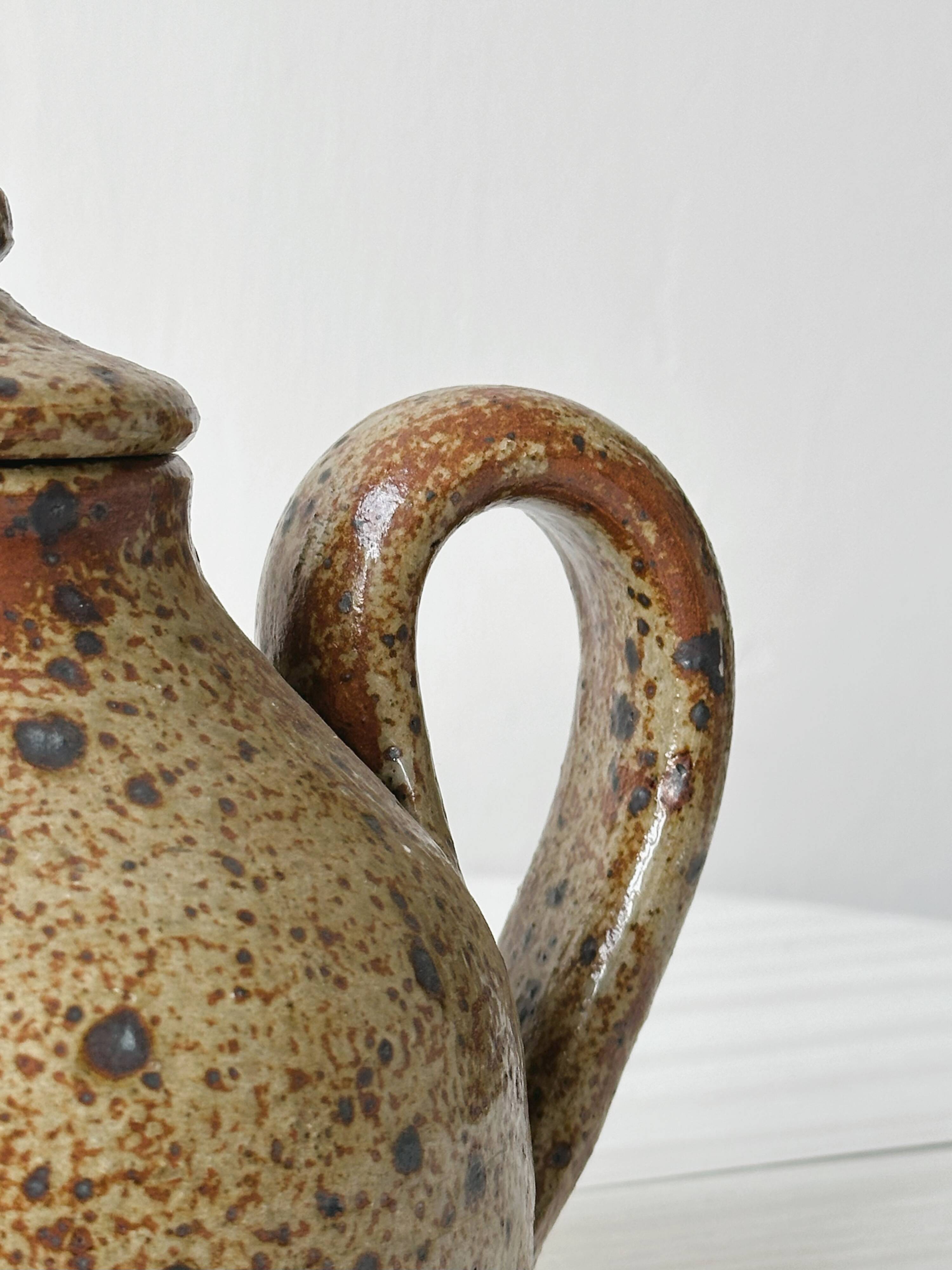 Pyrite stoneware teapot