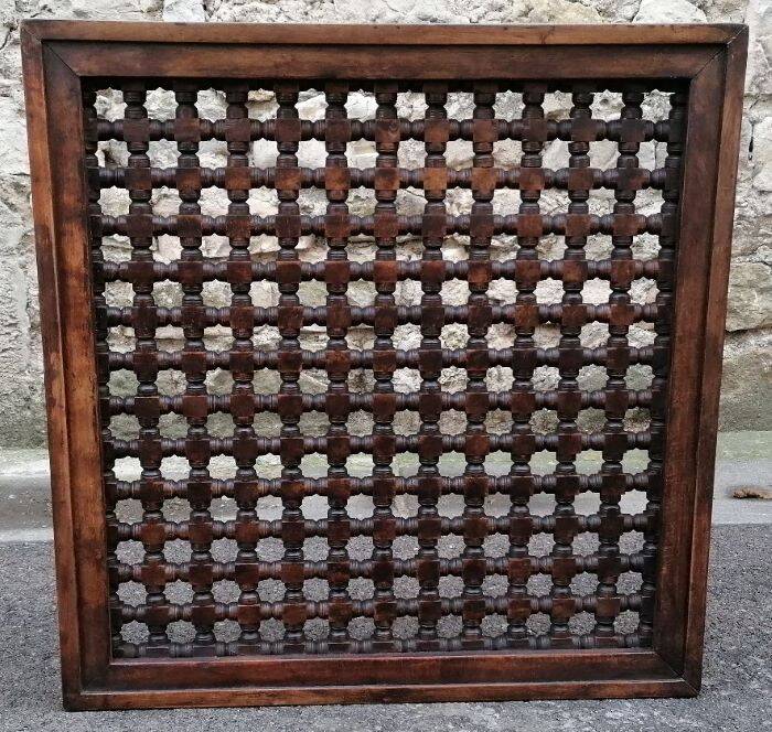 Orientalist Moucharabieh Carved Wood Panel for Interior Architecture