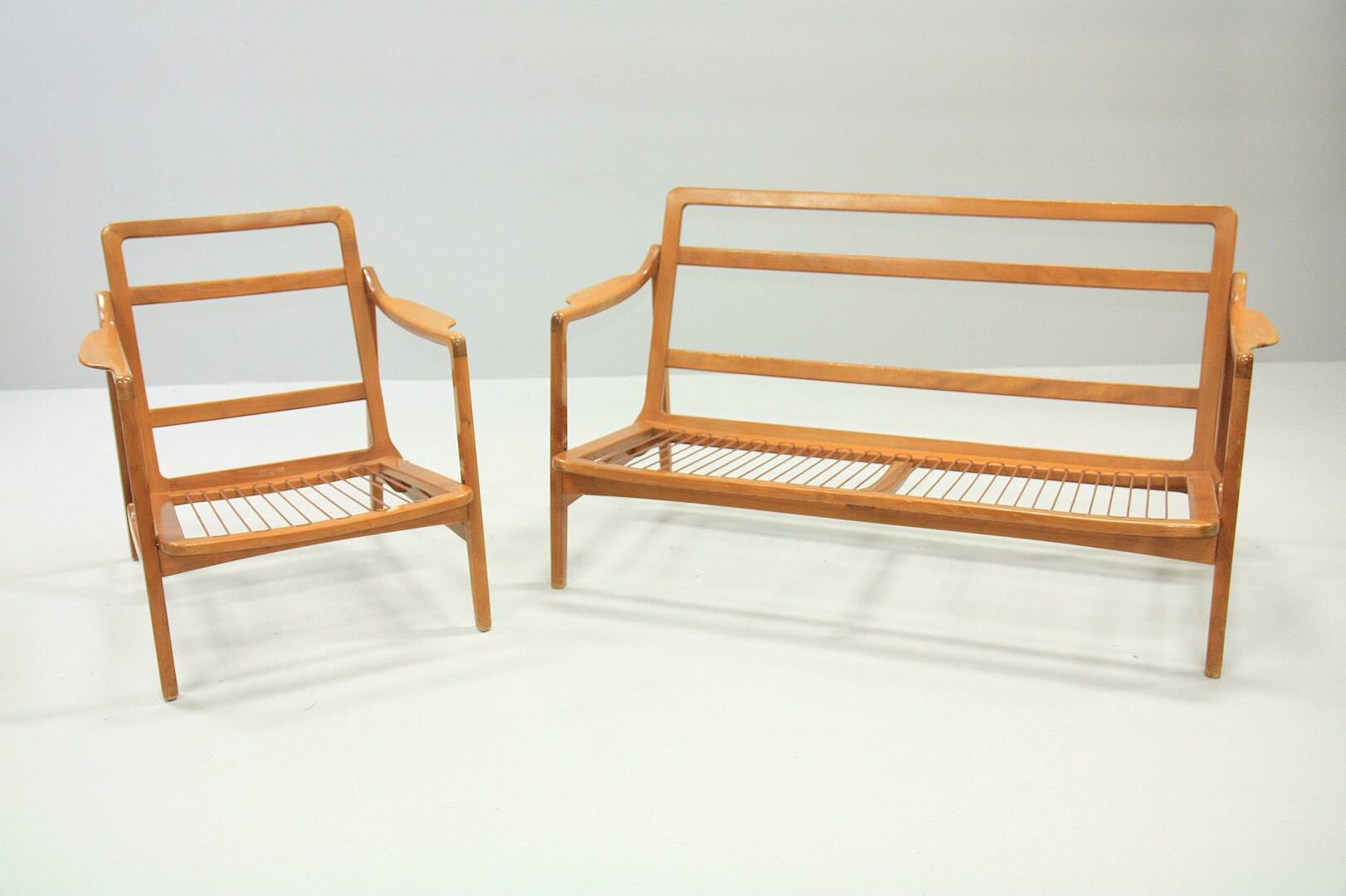 Mid-Century Sofa Set with Easy Chairs by Tove & Edvard Kindt-Larsen 60s