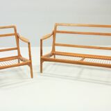 Mid-Century Sofa Set with Easy Chairs by Tove & Edvard Kindt-Larsen 60s