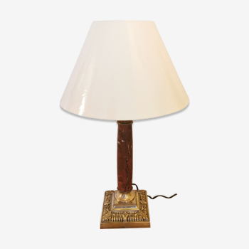 Lamp in marble and bronze empire