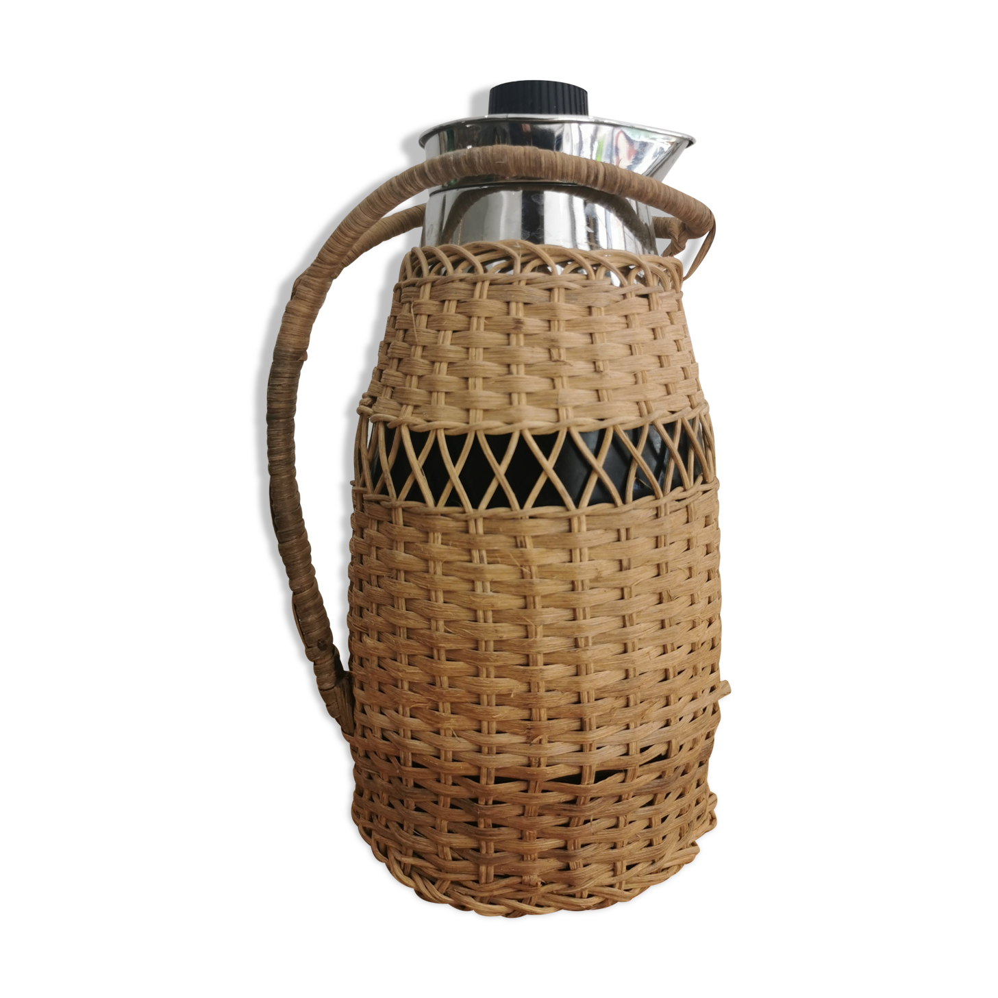 Vintage rattan thermos
