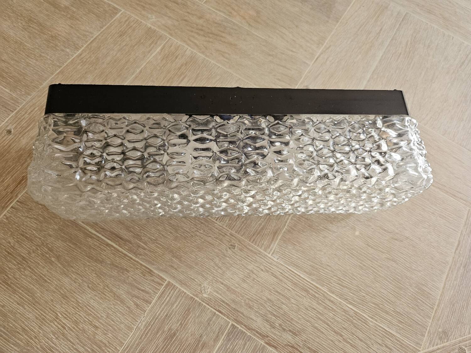 Hammered glass wall light