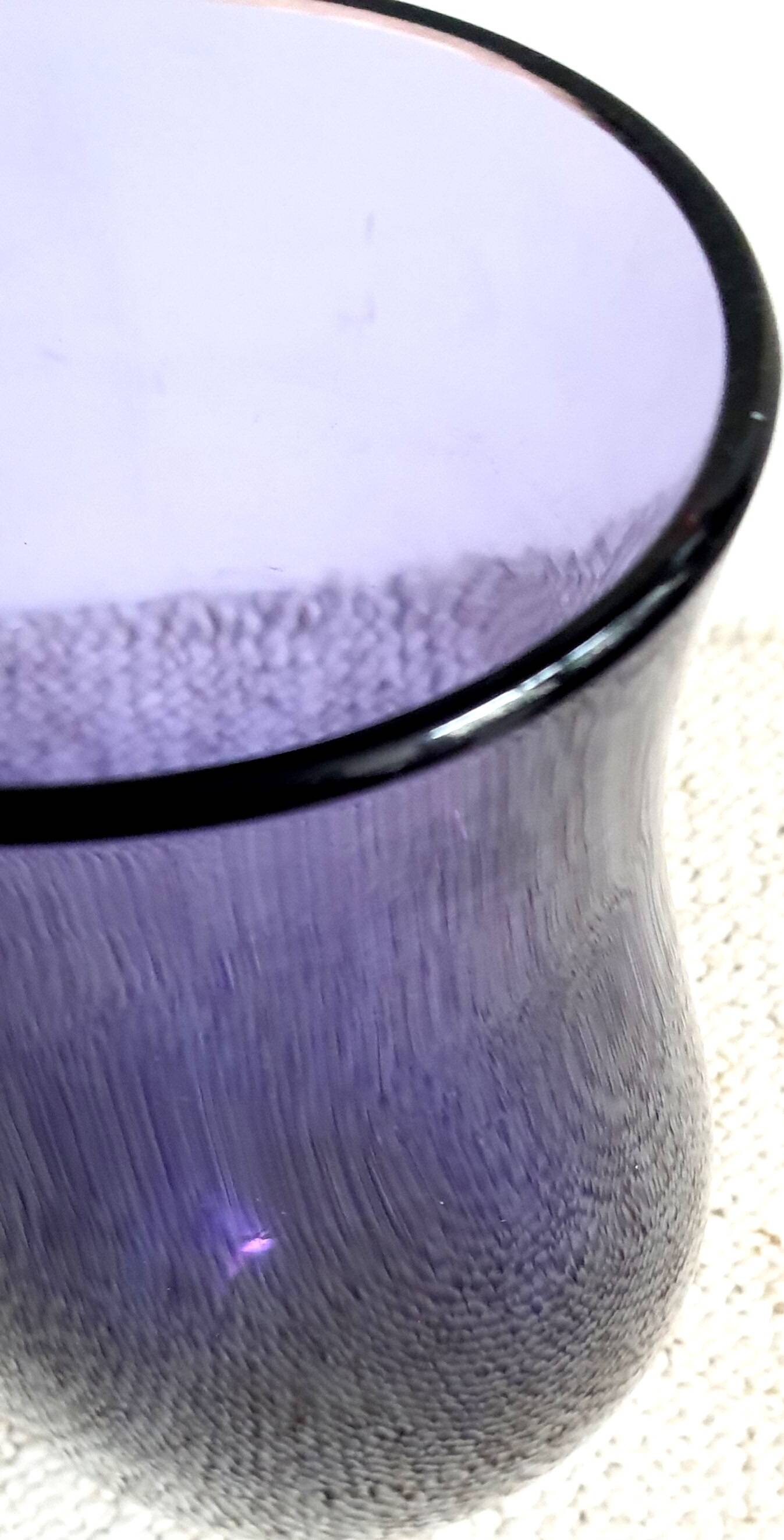 Vintage purple Murano glass vase from the 70s