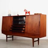 Teak highboard, Danish design, 1970s, manufactured by Børge Dam