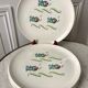 Set of 6 flat plates model Poisson Saint-Amand 50s