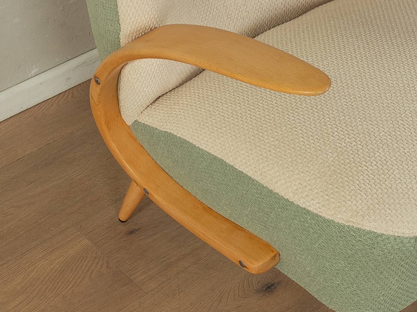 Wonderful armchair in two-tone look from the 1950s