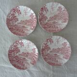 4 cups ridgway staffordshire england ironstone porcelain pink décor