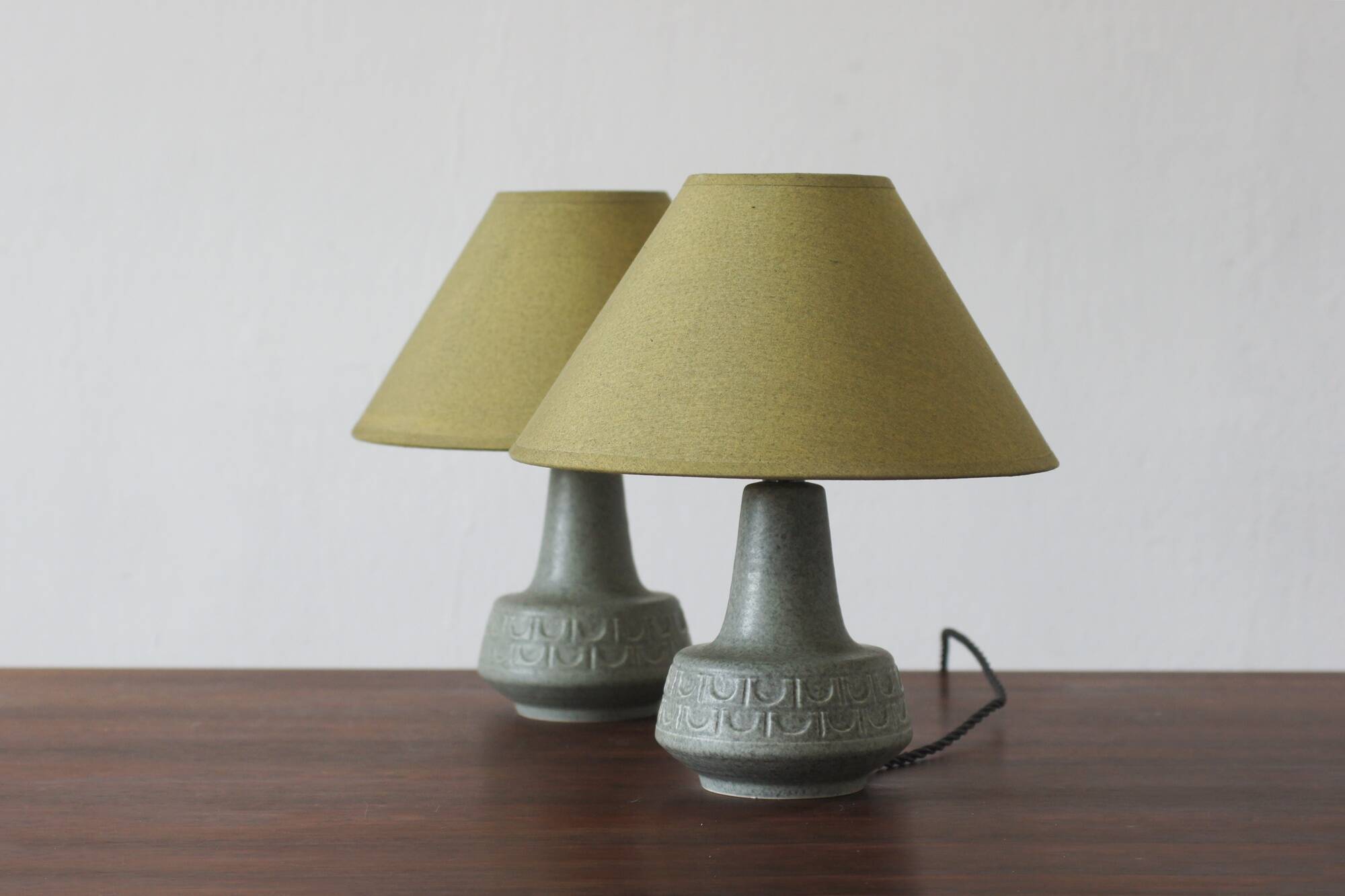Scandinavian Ceramic Table Lamps, Set of 2