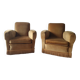 Pair of velvet armchairs