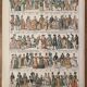 Lithographie gravure sur les costumes civils de 1897