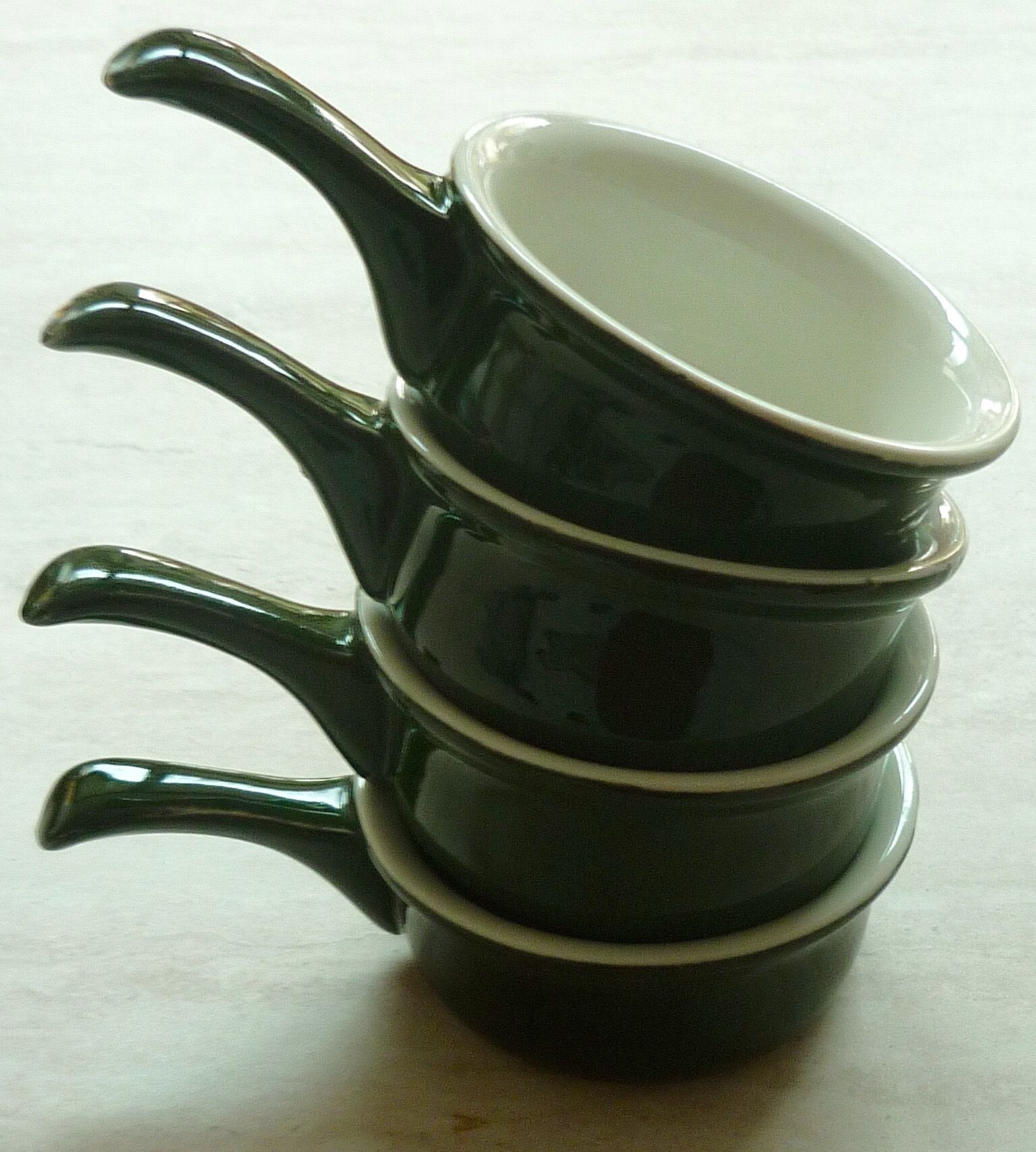 Pair of 2 cassollettes-ramekins-pans PILIVITE in fire porcelain