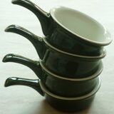 Pair of 2 cassollettes-ramekins-pans PILIVITE in fire porcelain