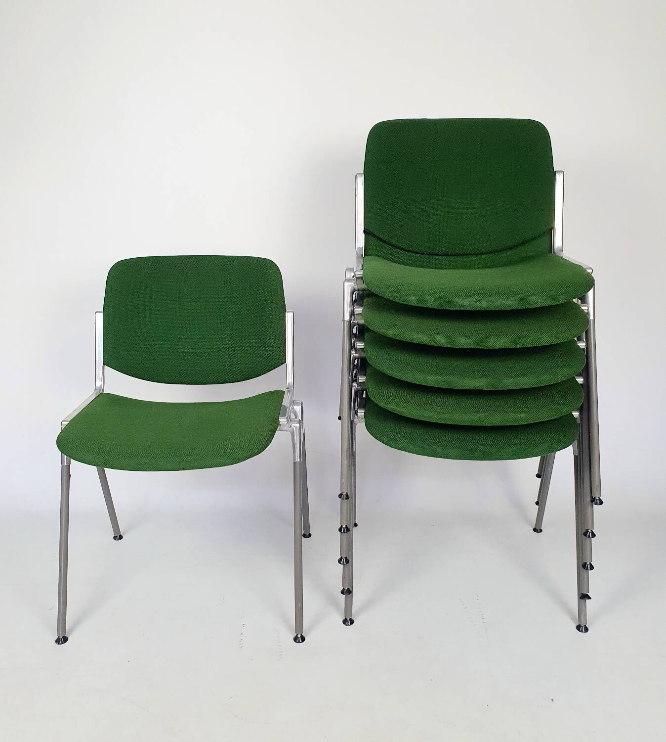 Set of 6 G.Piretti chairs for Castelli