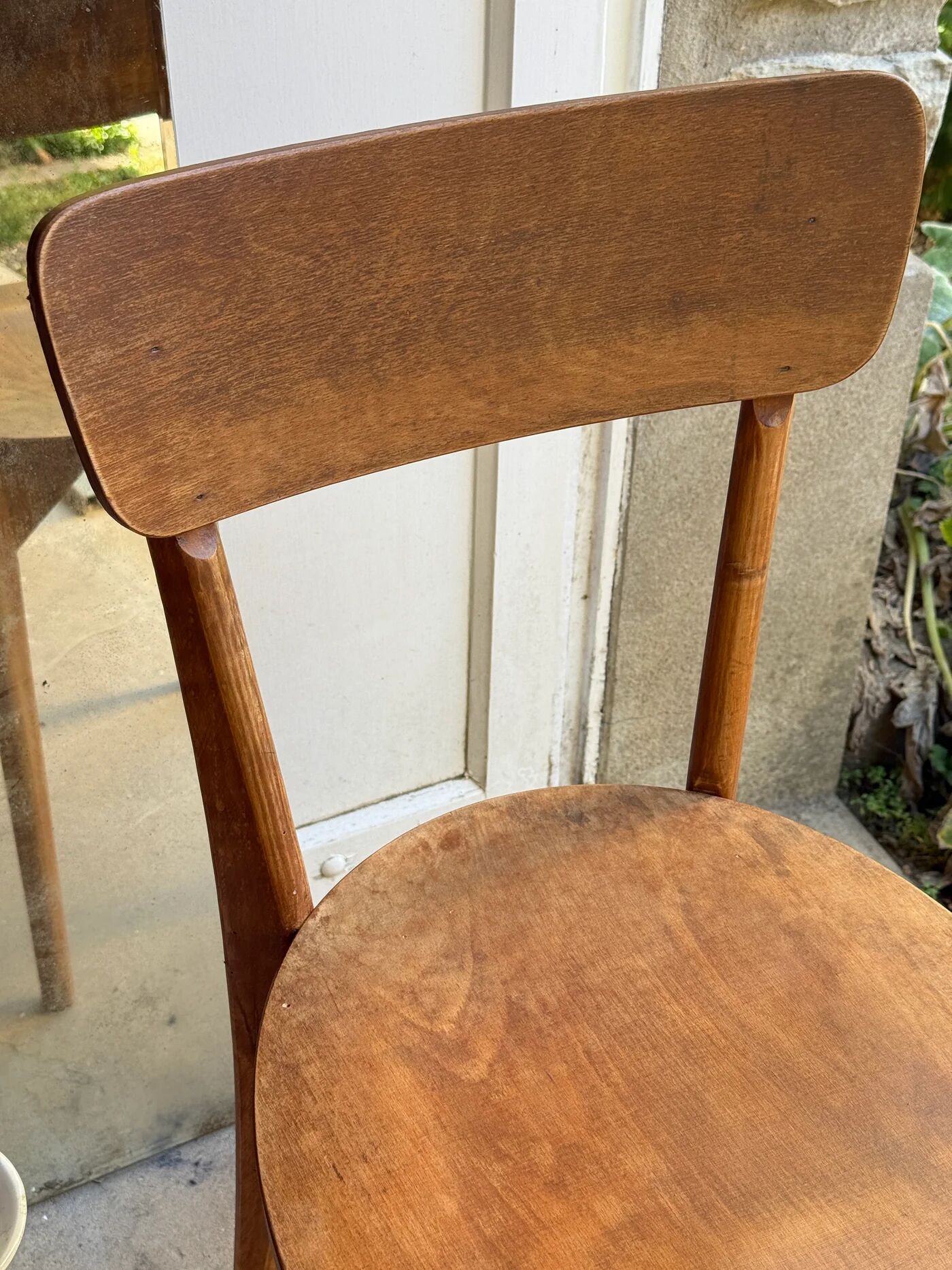 Paire de chaises en bois brut