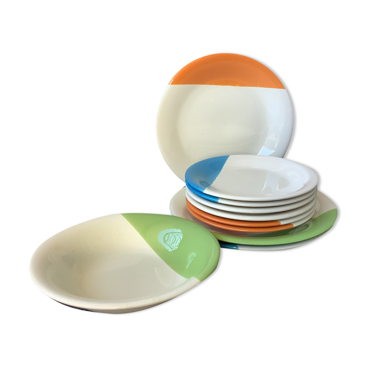 Plates Geneviève Lethu vintage modernist