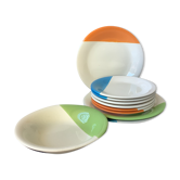 Plates Geneviève Lethu vintage modernist