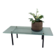 Table basse moderniste en verre givré 1950