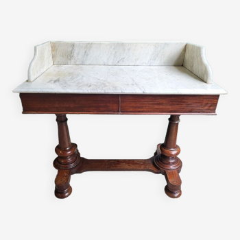 Old dressing table in mahogany and marble of the nineteenth century