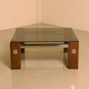 Coffee table in wood and smoked glass by Martin Visser for Spectrum 60s