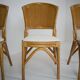 Ensemble table et 4 chaises vintage en rotin esprit Riviera