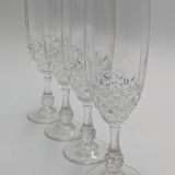 4 Luminarc glass flutes