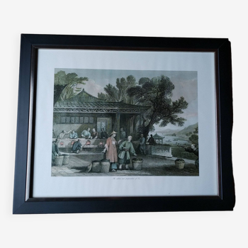 Lithograph. The cultivation and preparation of tea by Georges Newenham Wright. 1843