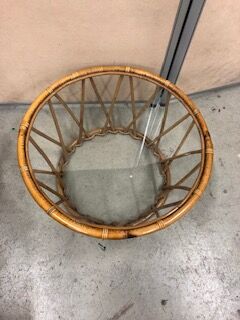 Vintage rattan coffee table year 70