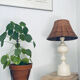 Large turned white wooden lamp