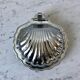 Empty butter tray pocket shell metal and blue glass 60s-70s