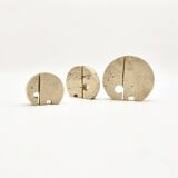 Family of 3 elephants in travertine by Fratelli Mannelli