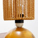 Vintage bohemian bedside or table lamp in wood and rope - 1970s